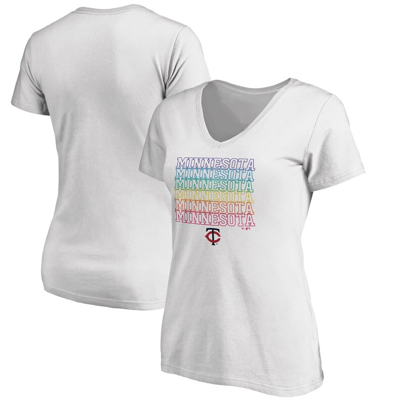 Minnesota Twins - Tričko "City Pride" dámské - výstřih do V, bílé