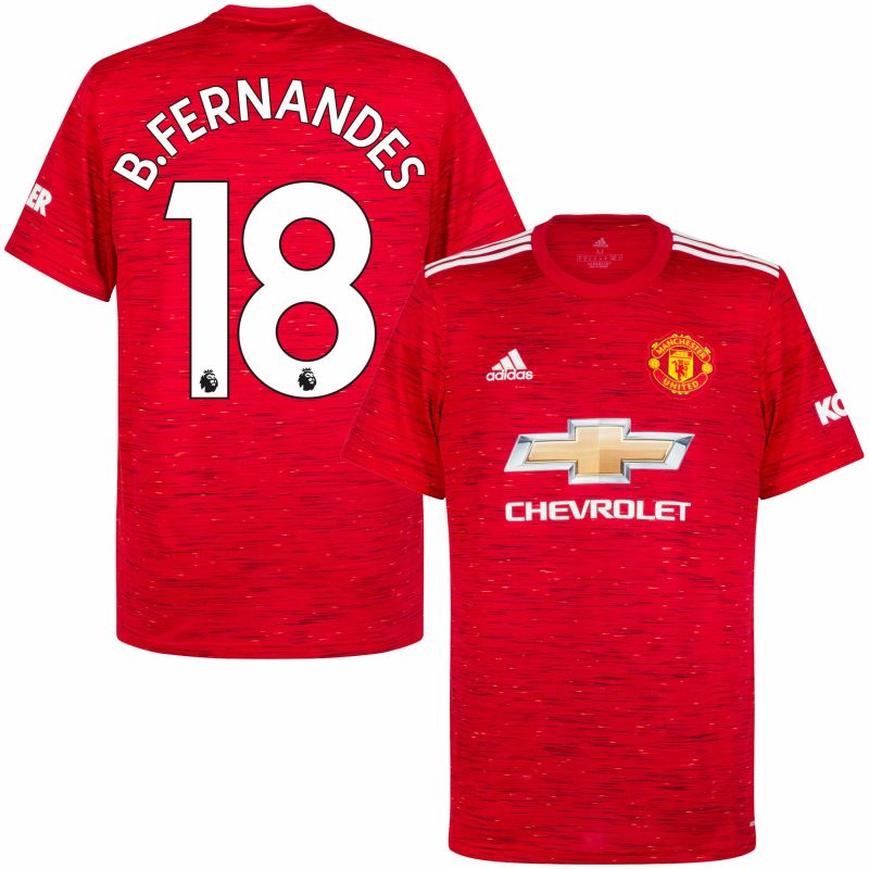 Manchester United Dres Fotbalovy Cislo 18 Sezona 2020 21 Bruno Fernandes Domaci Cerveny