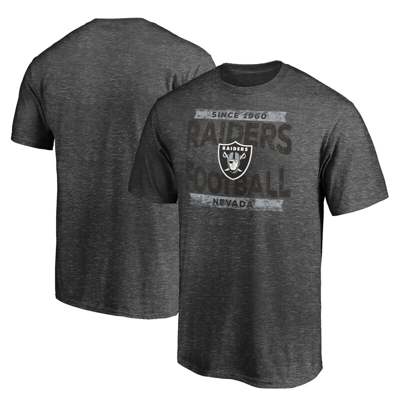Las Vegas Raiders - Tričko "Heroic Play" - žíhané, tmavě šedé