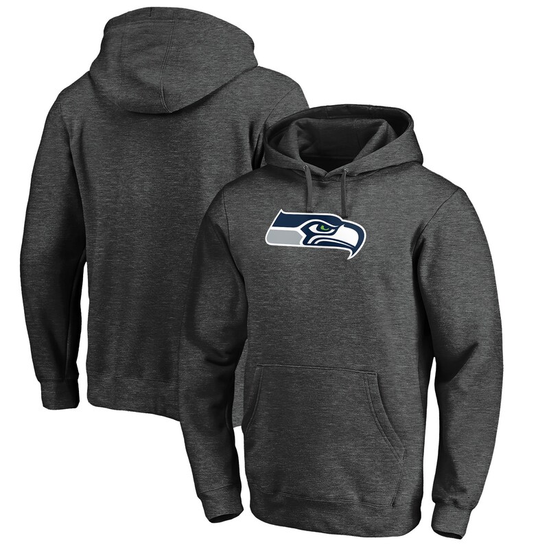 Seattle Seahawks - Mikina s kapucí "Logo" - žíhaná, tmavě šedá