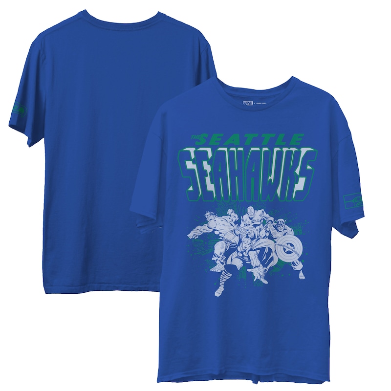 Seattle Seahawks - Tričko "Marvel" - tmavě modré
