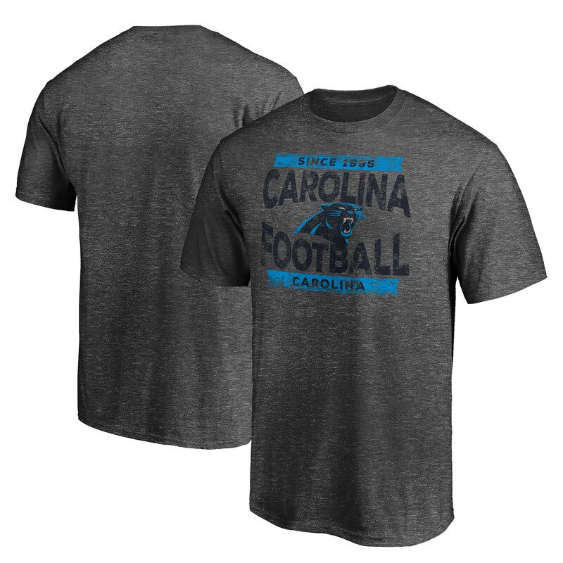 Carolina Panthers - Tričko "Heroic Play" - žíhané, tmavě šedé