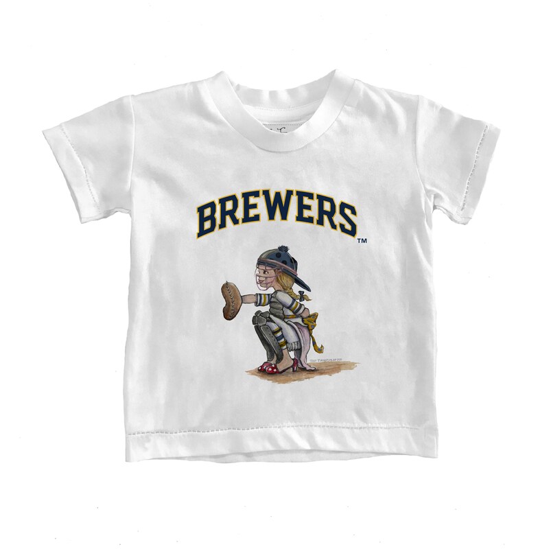 Milwaukee Brewers - Tričko "Kate the Catcher" pro nemluvňata - bílé