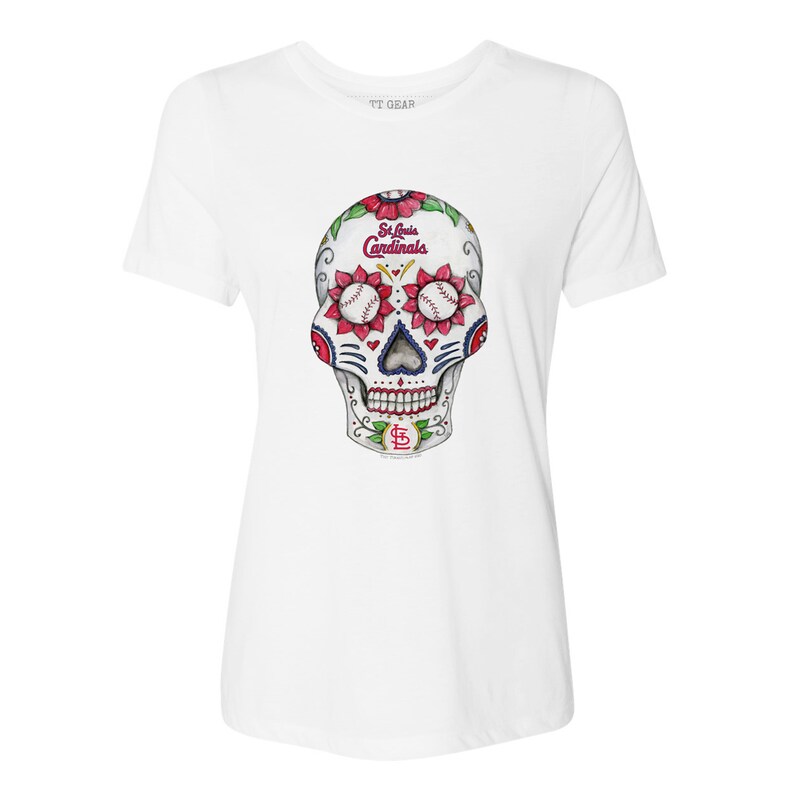 St. Louis Cardinals - Tričko "Sugar Skull" dámské - bílé