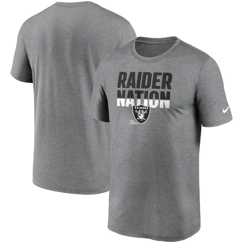 Las Vegas Raiders - Tričko "Legend Local Phrase" - žíhané, tmavě šedé