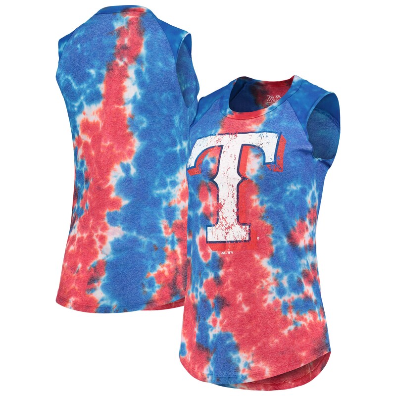 Texas Rangers - Top "Muscle" dámský - tri-blend, tie dye, modročervený