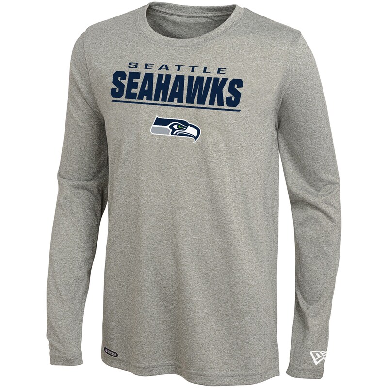 Seattle Seahawks - Tričko "Stated" - dlouhý rukáv, autentické, šedé, žíhané
