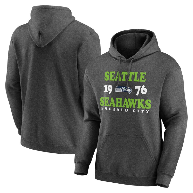 Seattle Seahawks - Mikina s kapucí "Fierce Competitor" - žíhaná, tmavě šedá