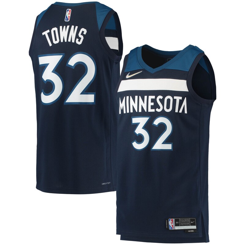 Minnesota Timberwolves - Dres basketbalový "Swingman" - sezóna 2021/22, edice Icon, námořnická modř, Karl-Anthony Towns