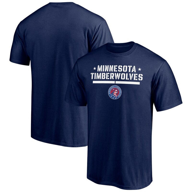 Minnesota Timberwolves - Tričko "Hoops For Troops Trained" - námořnická modř