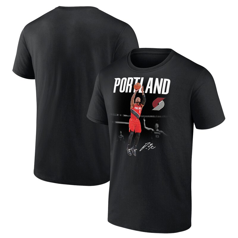 Portland Trail Blazers - Tričko "Charge" - Damian Lillard, černé