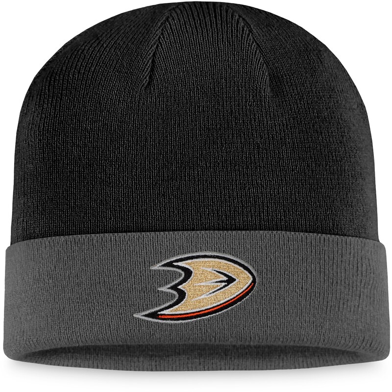 Anaheim Ducks - Čepice zimní - černošedá, lemovaná