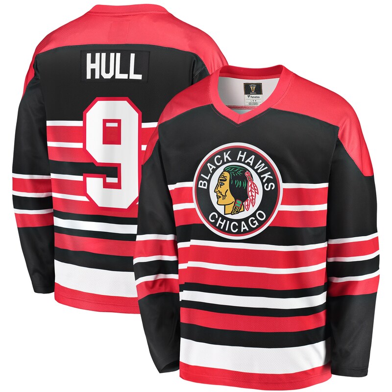 Chicago Blackhawks - Dres hokejový "Premier" - bývalý hráč, Bobby Hull, červený