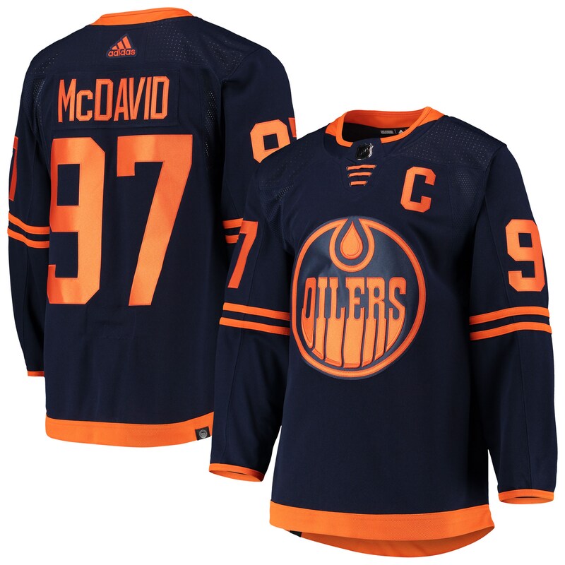 Edmonton Oilers - Dres hokejový - Primegreen, autentický, námořnická modř, třetí sada, Connor McDavid