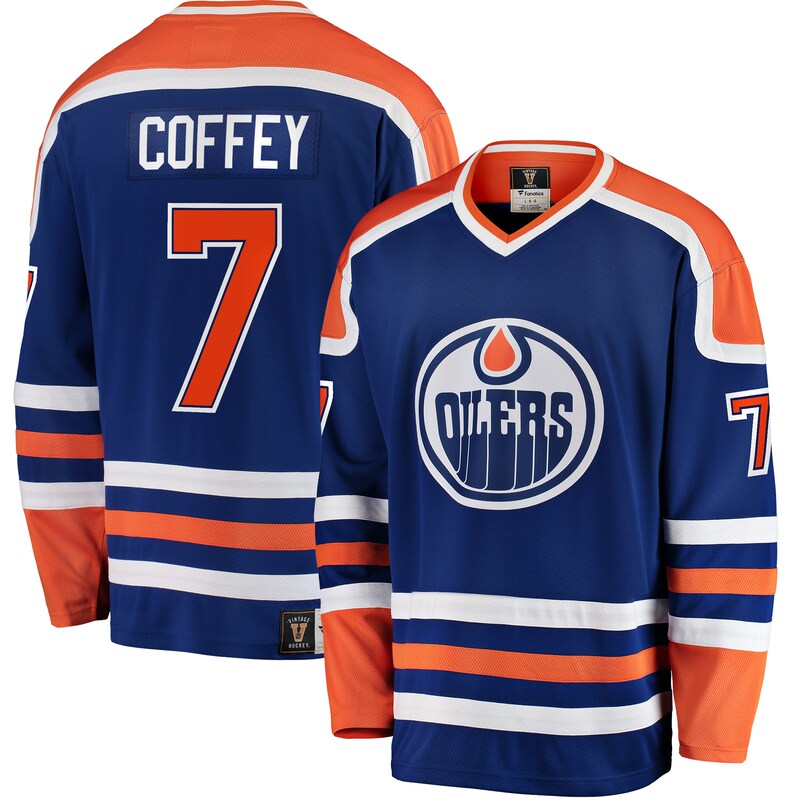 Edmonton Oilers - Dres hokejový "Premier" - Paul Coffey, bývalý hráč, modrý
