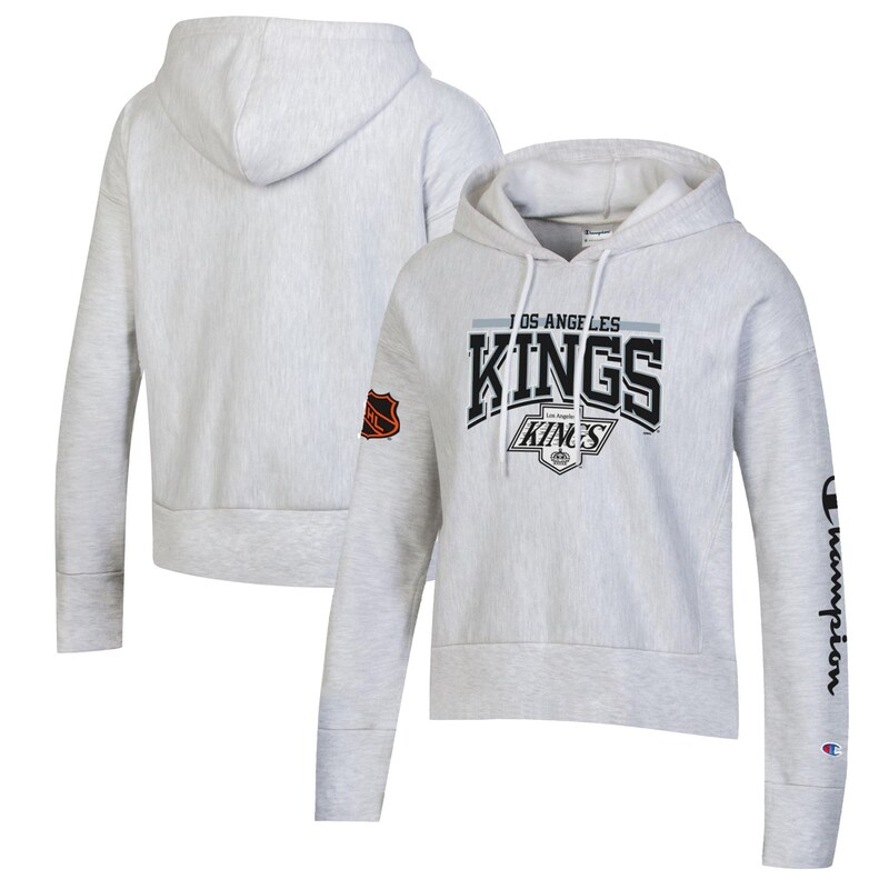 Los Angeles Kings - Mikina s kapucí "Champion Weave" dámská - žíhaná, obrácené barvy, šedá