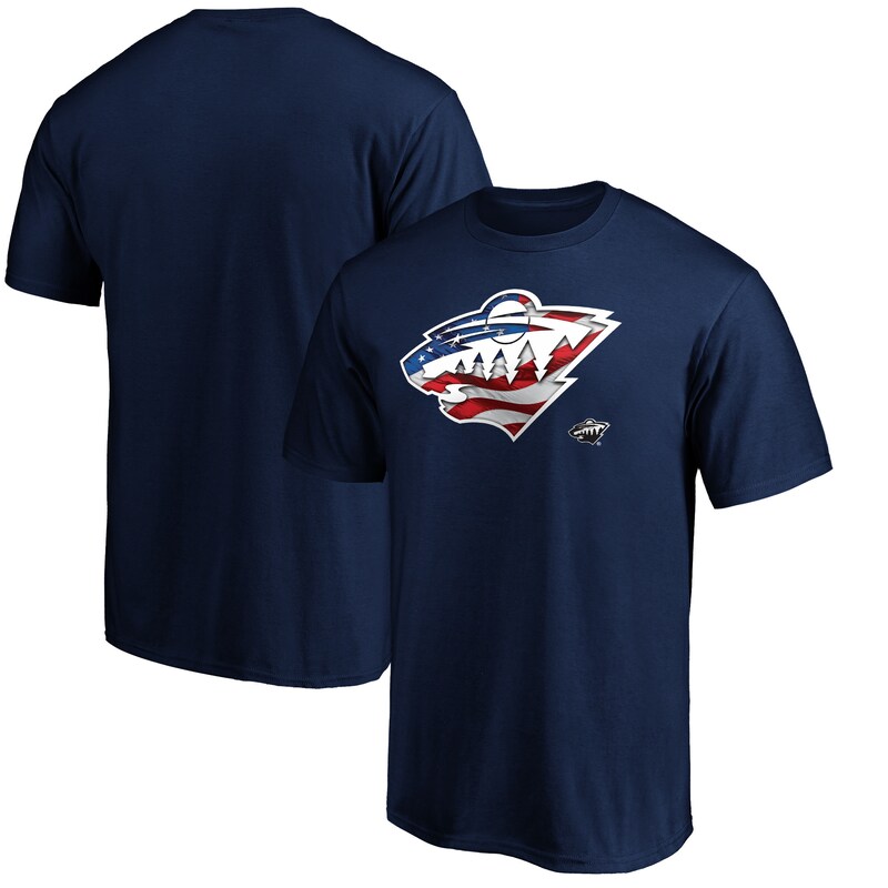 Minnesota Wild - Tričko "Banner Wave Premium" - námořnická modř