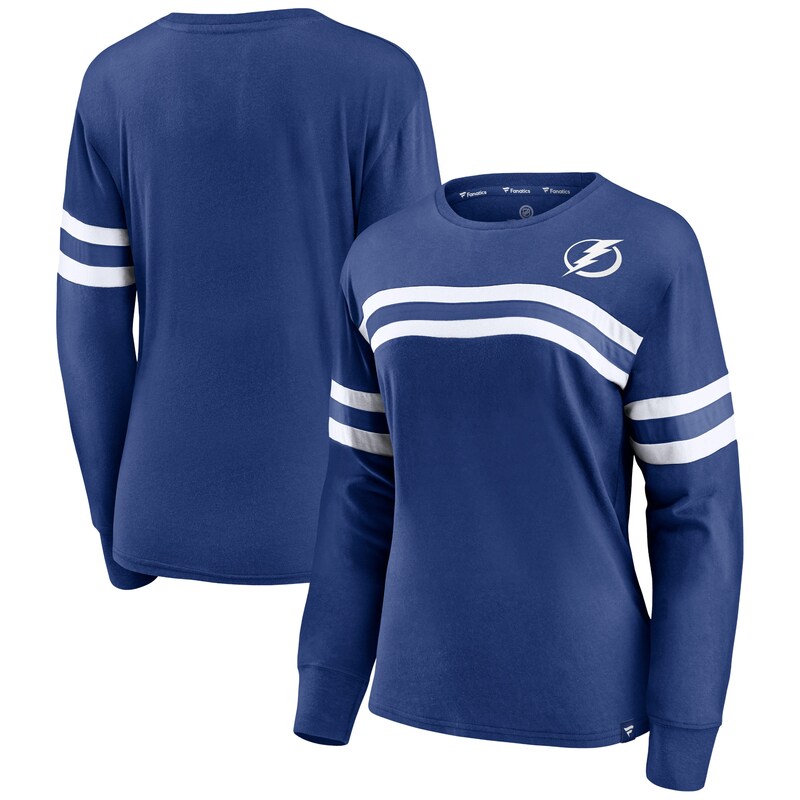 Tampa Bay Lightning - Tričko "Block Party Primary Logo Fashion" dámské - dlouhý rukáv, modrobílé