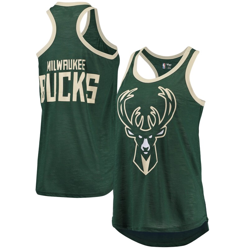 Milwaukee Bucks - Top "Showdown Scoop Neck" dámský - vykrojená záda, zelený