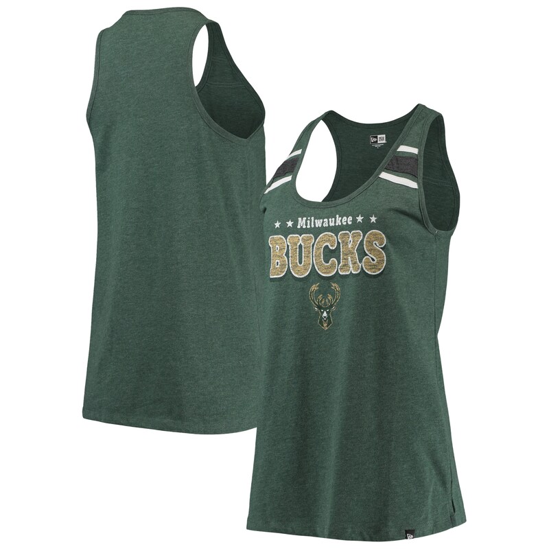 Milwaukee Bucks - Top "Scoop Neck" dámský - vykrojená záda, zelený, žíhaný