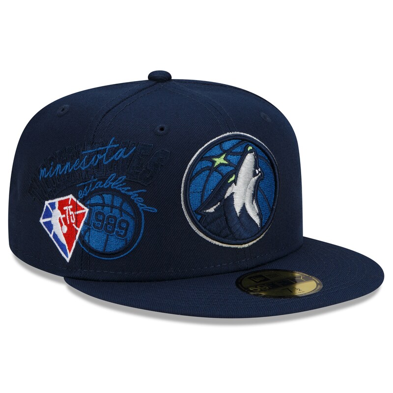 Minnesota Timberwolves - Kšiltovka 59FIFTY pevná "Back Half" - námořnická modř