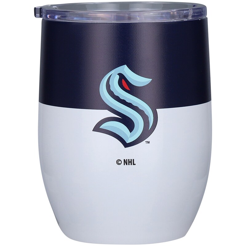 Seattle Kraken - Pohárek "Colorblock Curved" (0,47 l) - šedý, nerezový