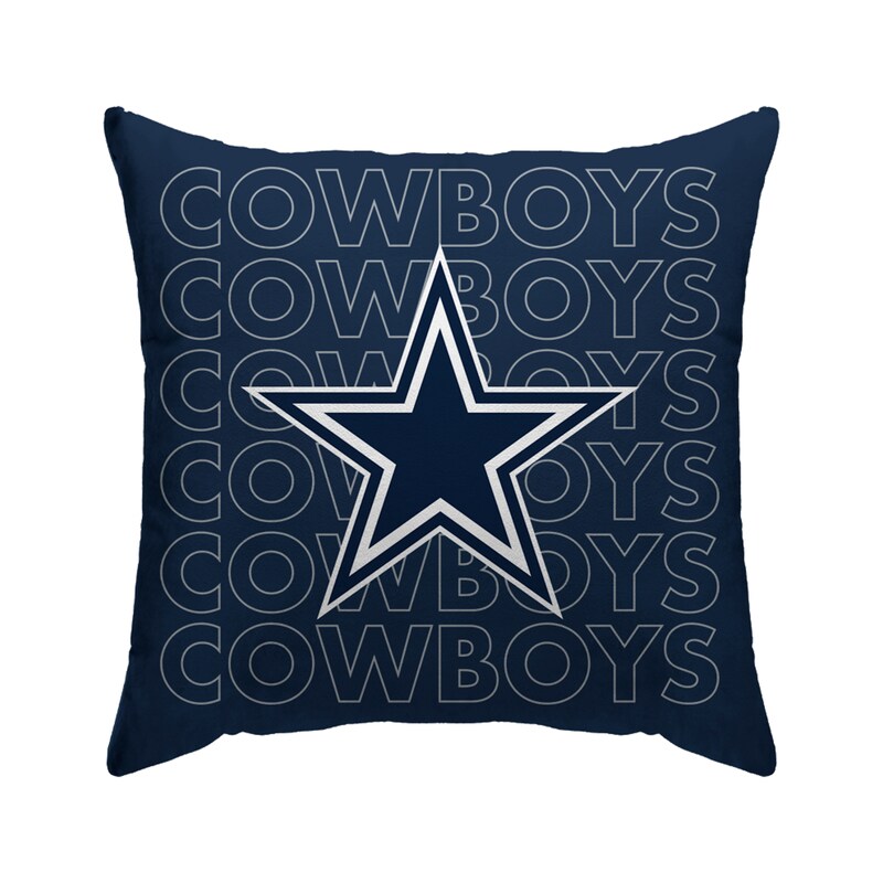Dallas Cowboys - Polštář "Echo Poly Span Décor" (46x46 cm) - s nápisem