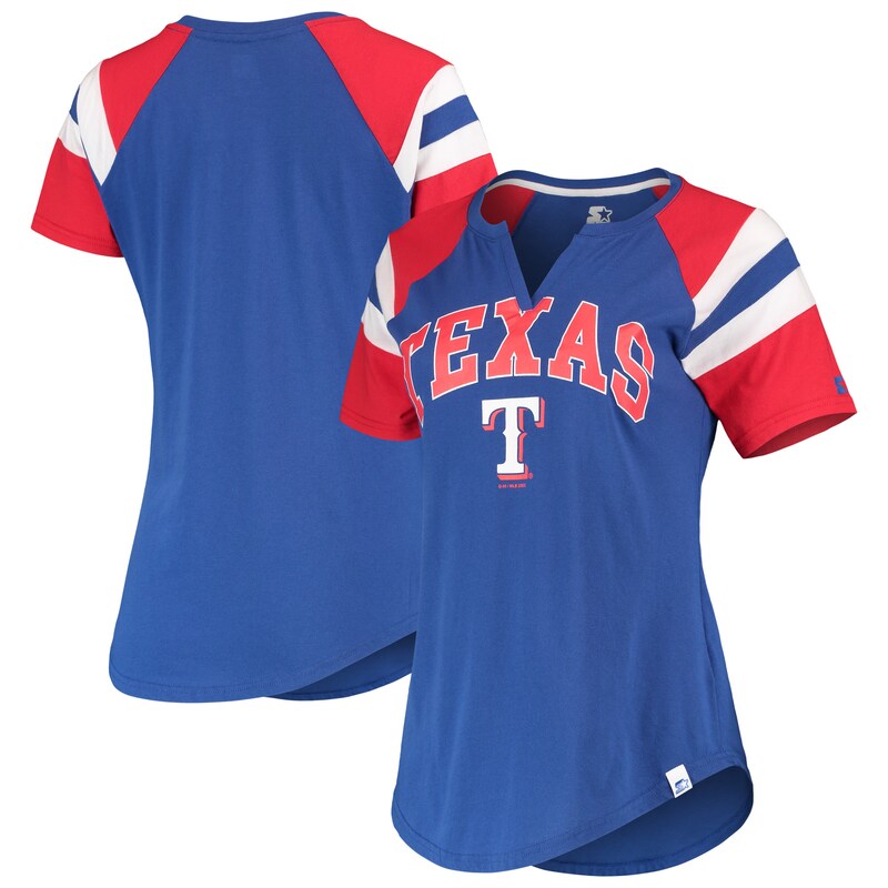 Texas Rangers - Tričko "Game On" dámské - vyřízlý výstřih, modročervené, raglánové