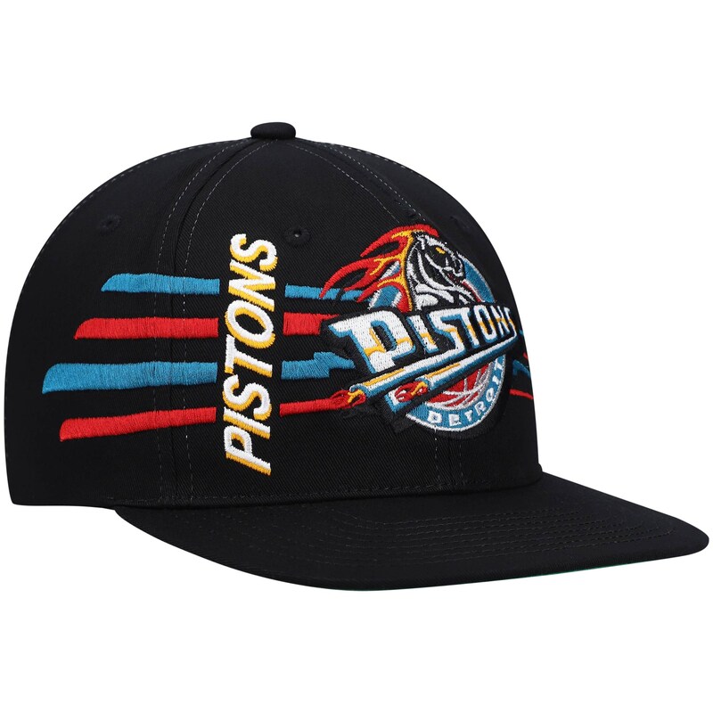 Detroit Pistons - Kšiltovka "Bolt Deadstock" - retrostyl, černá, snapback, Hardwood Classics