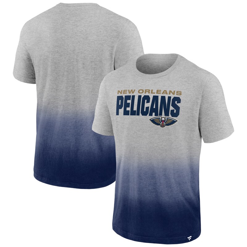 New Orleans Pelicans - Tričko "Board Crasher Dip Dye" - modrošedé, žíhané
