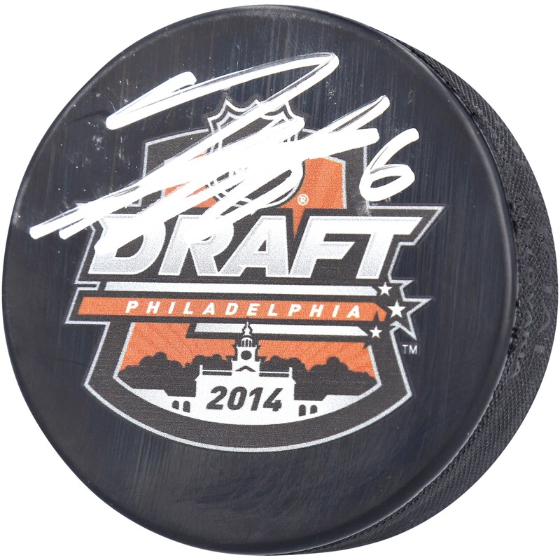 Philadelphia Flyers - Puk hokejový "Draft Logo" - 2014, Travis Sanheim, podepsaný