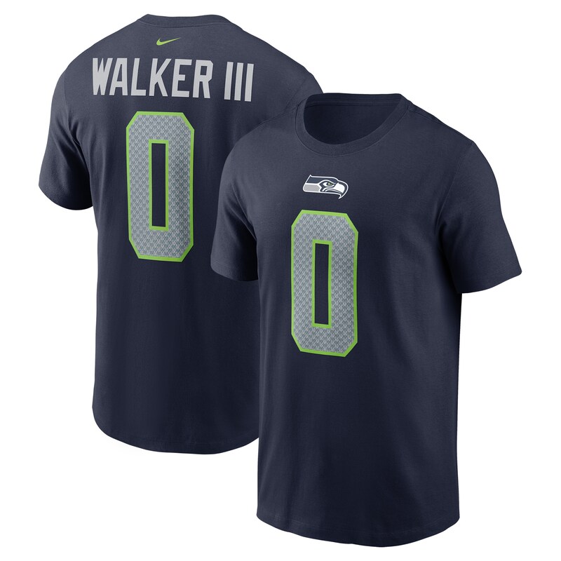 Seattle Seahawks - Tričko "Draft Player Name and Number" - Kenneth Walker III, 2022, námořnická modř