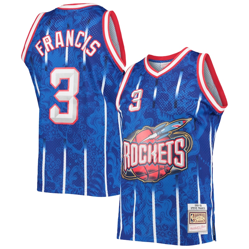 Houston Rockets - Dres basketbalový "Swingman" - sezóna 1999/00, Hardwood Classics, Steve Francis, modrý