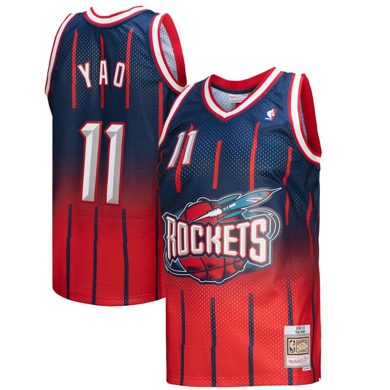 Houston Rockets - Dres basketbalový "Swingman" - Hardwood Classics, modročervený, Yao Ming, sezóna 2002/03