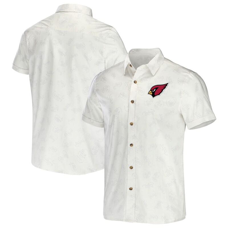 Arizona Cardinals - Tričko - tkané, bílé, na knoflíky