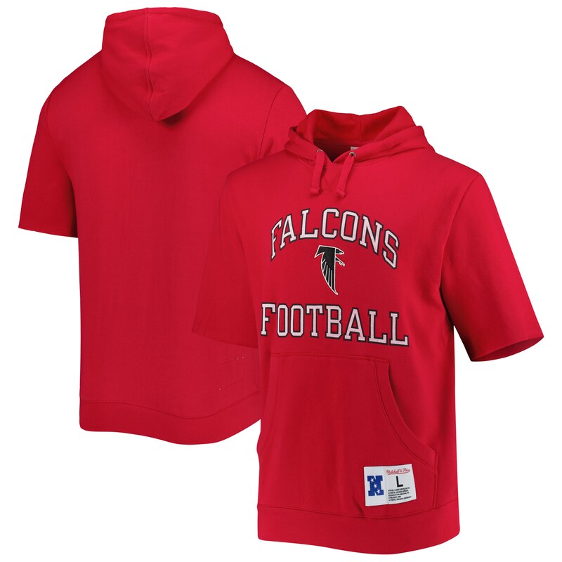 Atlanta Falcons - Mikina s kapucí - sepraný vzhled, krátký rukáv, červená