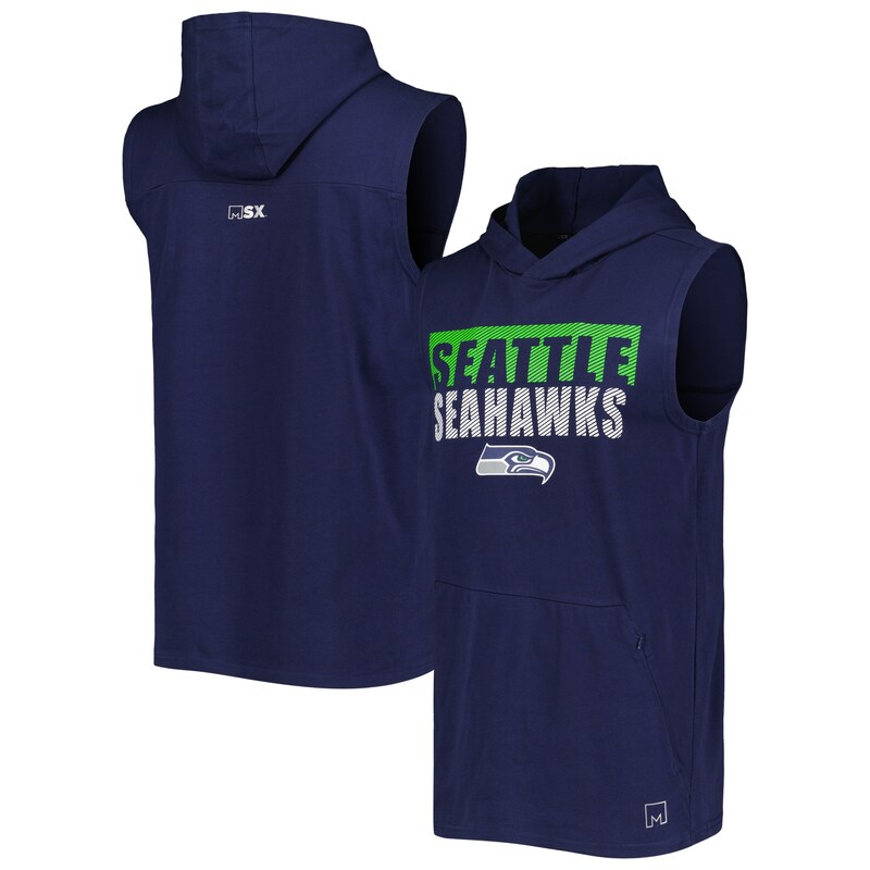 Seattle Seahawks - Mikina s kapucí "Relay" - bez rukávů, námořnická modř