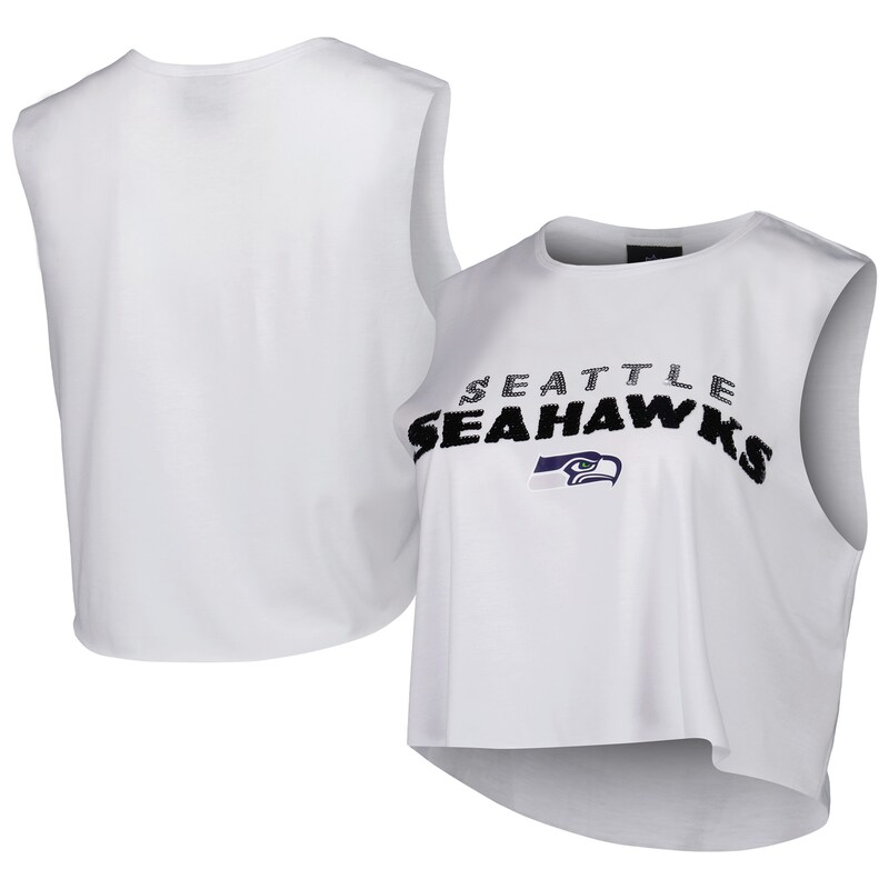 Seattle Seahawks - Top "Sequin Cropped" dámský - bílý
