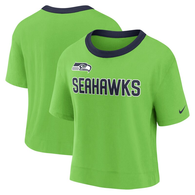 Seattle Seahawks - Top "High Hip Fashion Cropped" dámský - zelený