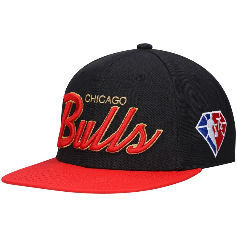 Chicago Bulls - Kšiltovka - černá, snapback, 75. výročí