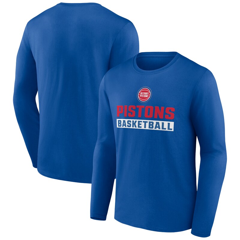 Detroit Pistons - Tričko "Let's Go" - tmavě modré, dlouhý rukáv