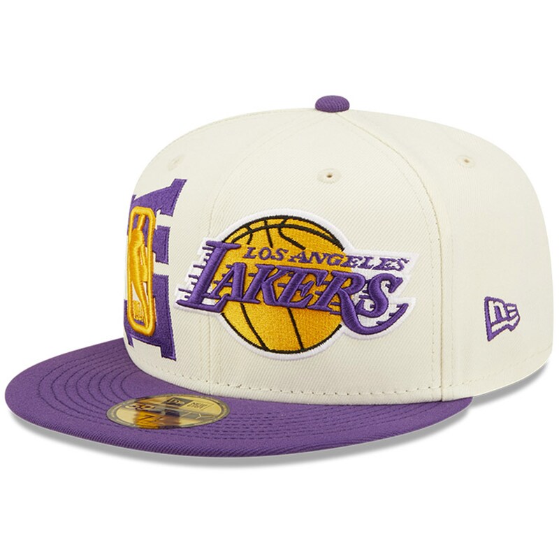 Los Angeles Lakers - Kšiltovka 59FIFTY pevná "Draft" - bílofialová, 2022