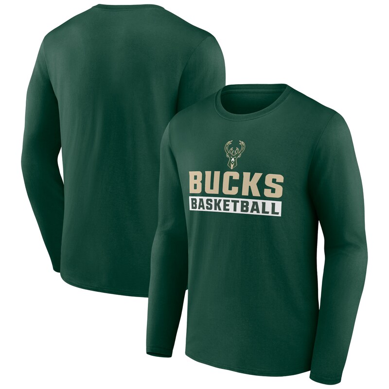 Milwaukee Bucks - Tričko "Let's Go" - dlouhý rukáv, zelené