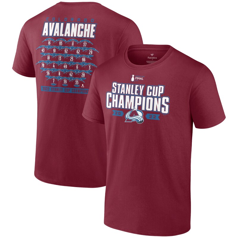 Colorado Avalanche - Tričko "Jersey Roster" - vínové, Stanley Cup Champions, 2022