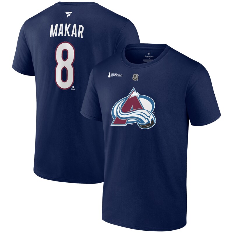 Colorado Avalanche - Tričko "Name & Number" - autentické, Stanley Cup Champions, 2022, námořnická modř, Cale Makar