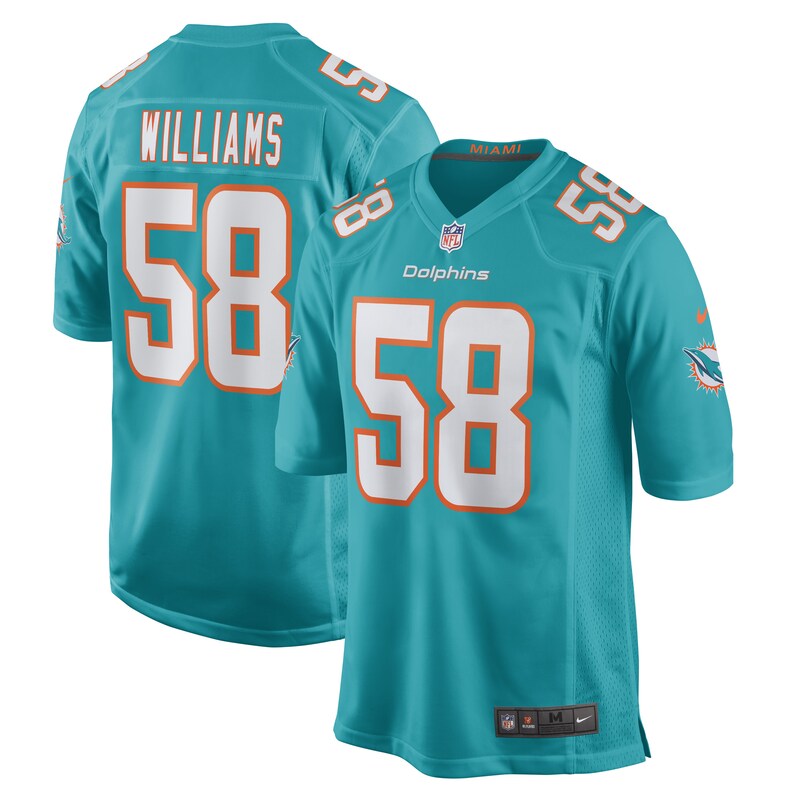 Miami Dolphins - Dres fotbalový - Connor Williams, světle modrý