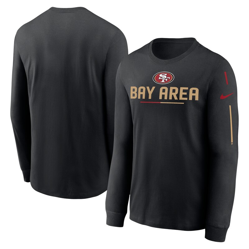 San Francisco 49ers - Tričko - dlouhý rukáv, černé, se sloganem