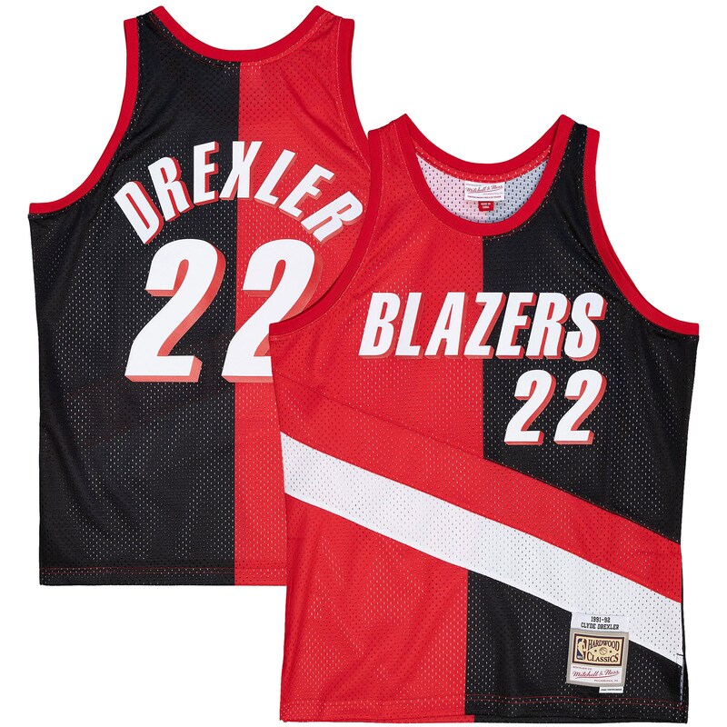 Portland Trail Blazers - Dres basketbalový "Swingman" - Hardwood Classics, sezóna 1991/92, černočervený, Clyde Drexler