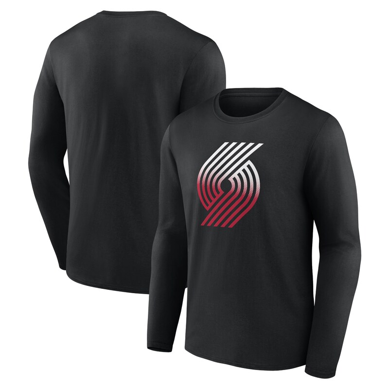 Portland Trail Blazers - Tričko "Gradient Logo" - dlouhý rukáv, černé