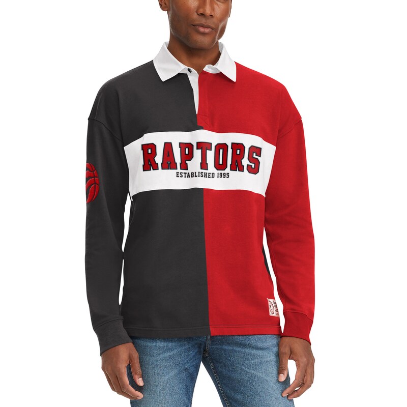 Toronto Raptors - Tričko "Ronnie Rugby" - dlouhý rukáv, černočervené